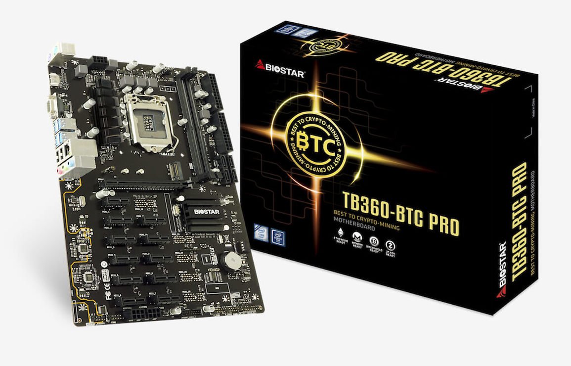 biostar tb360-btc d+ crypto mining motherboard